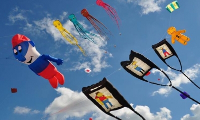 Basler Drachen- und Spielfest, Park im Gr&uuml;nen bei Basel.